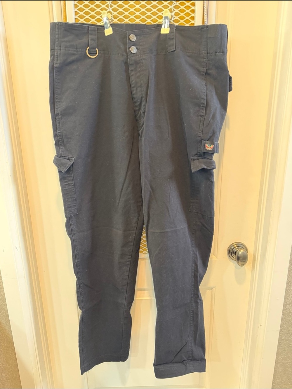 Girrlscout Sloane Black Cargo Pants with Utility Pockets and Chain - Picture 2 of 4